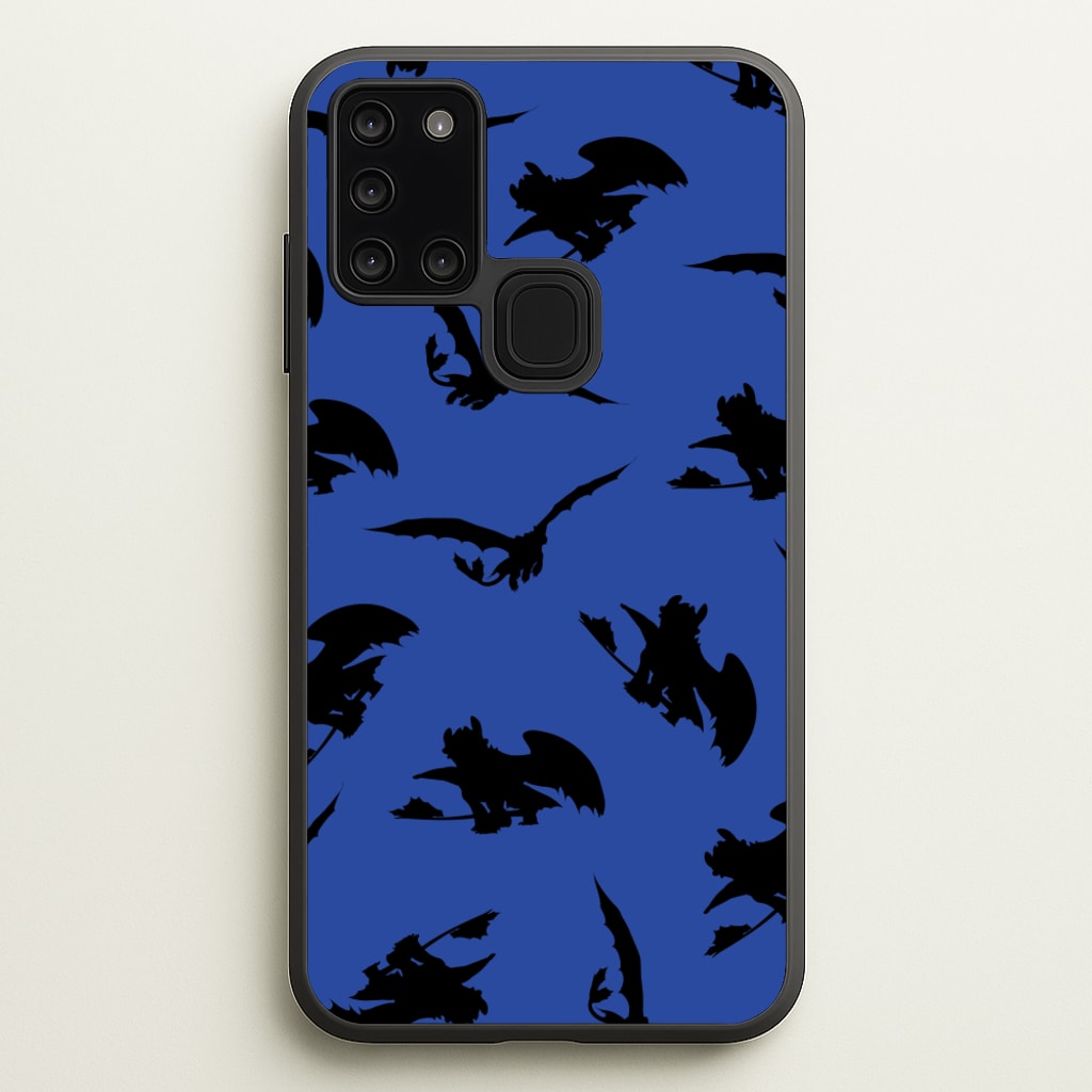 Dragon Silhouettes Pattern - How To Train Your Dragon Phone Case for Galaxy A21s