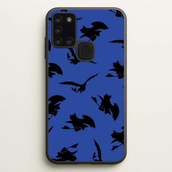 Dragon Silhouettes Pattern - How To Train Your Dragon Phone Case for Galaxy A21s