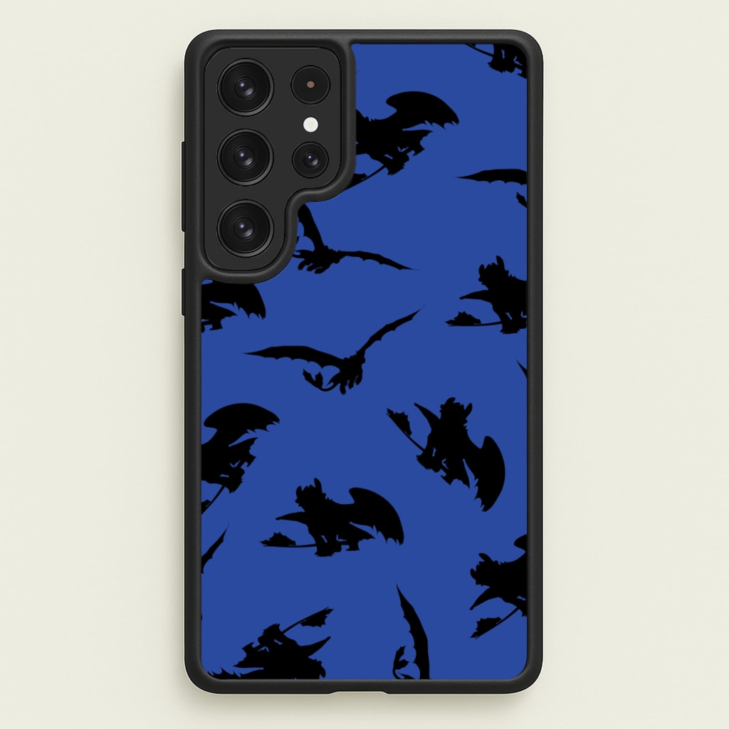 Dragon Silhouettes Pattern - How To Train Your Dragon Phone Case for Galaxy S22 Ultra