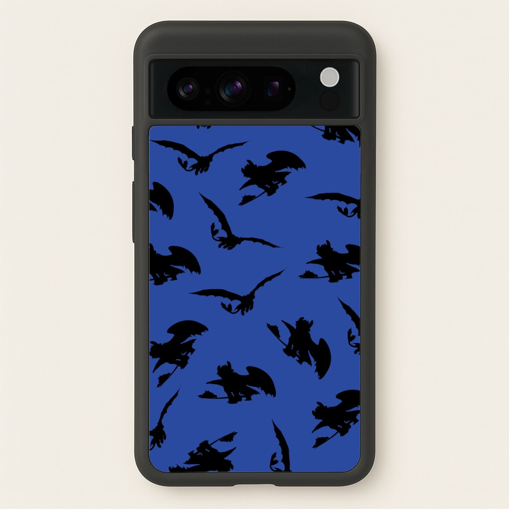 Dragon Silhouettes Pattern - How To Train Your Dragon Phone Case for Google Pixel 8 Pro