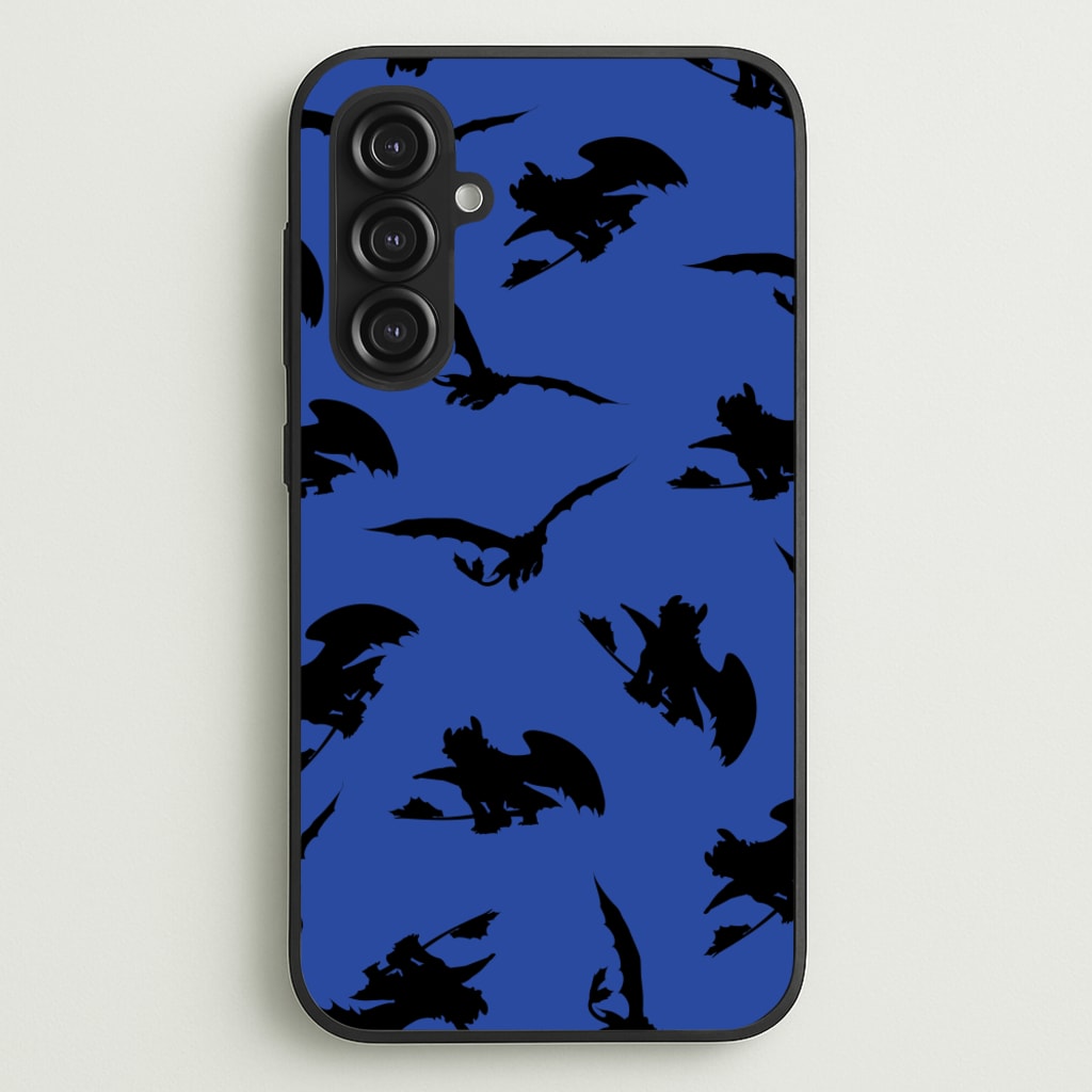 Dragon Silhouettes Pattern - How To Train Your Dragon Phone Case for Galaxy S23FE