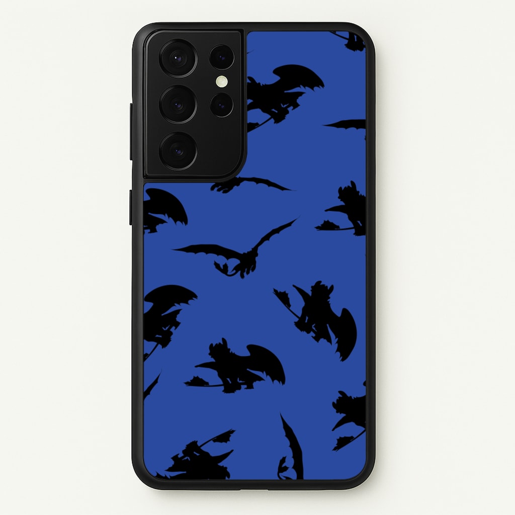Dragon Silhouettes Pattern - How To Train Your Dragon Phone Case for Galaxy S21 Ultra