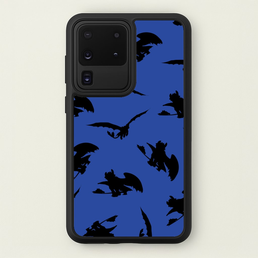 Dragon Silhouettes Pattern - How To Train Your Dragon Phone Case for Galaxy S20 Ultra