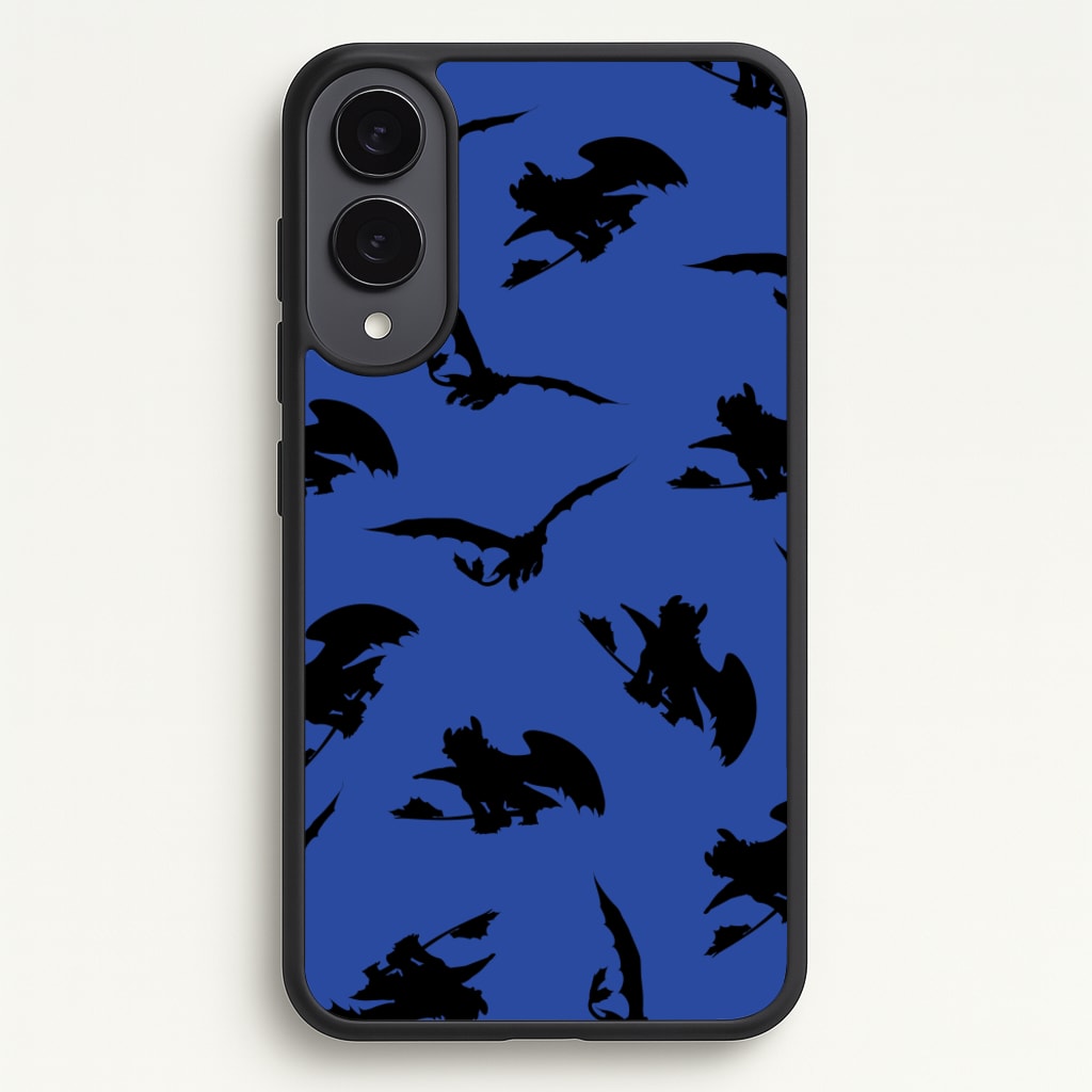 Dragon Silhouettes Pattern - How To Train Your Dragon Phone Case for Galaxy S25 Edge