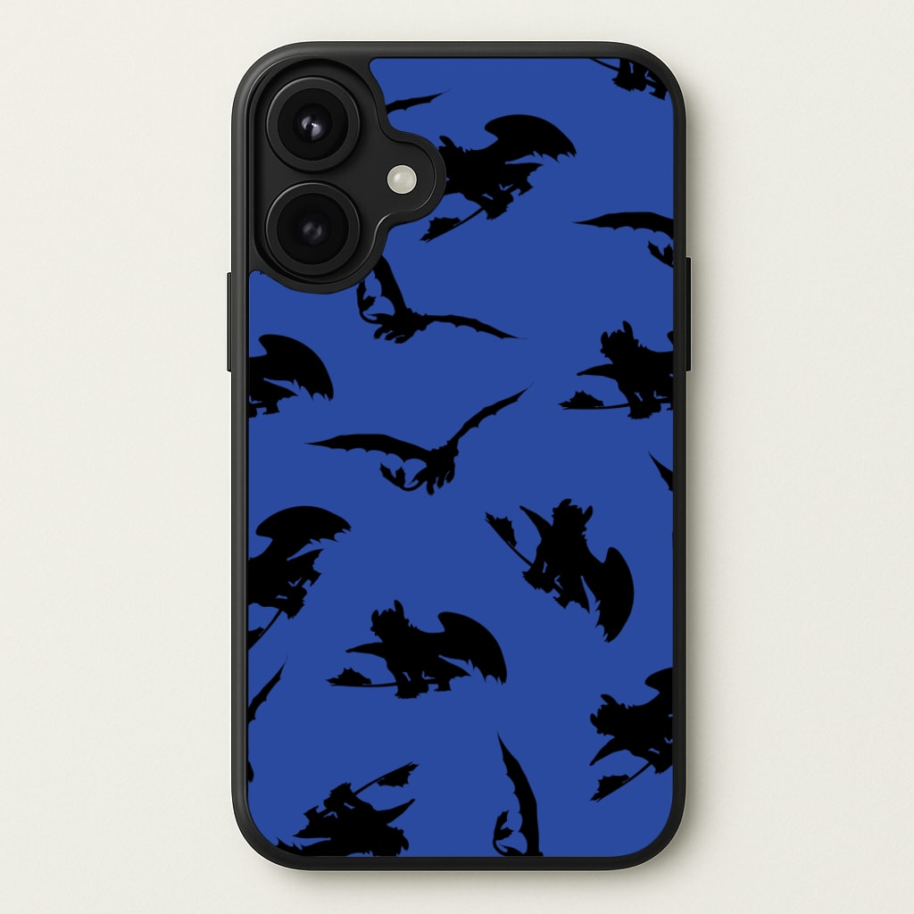 Dragon Silhouettes Pattern Phone Case for iPhone 17