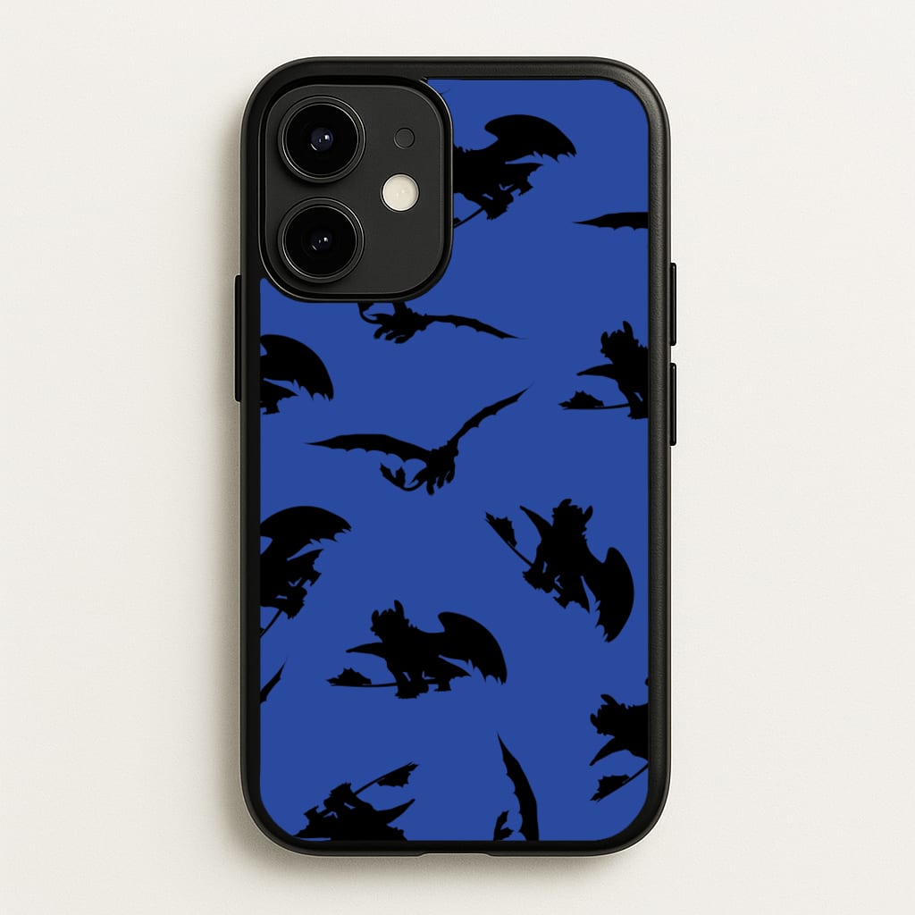 Dragon Silhouettes Pattern - How To Train Your Dragon Phone Case for iPhone 12 / 12 Pro