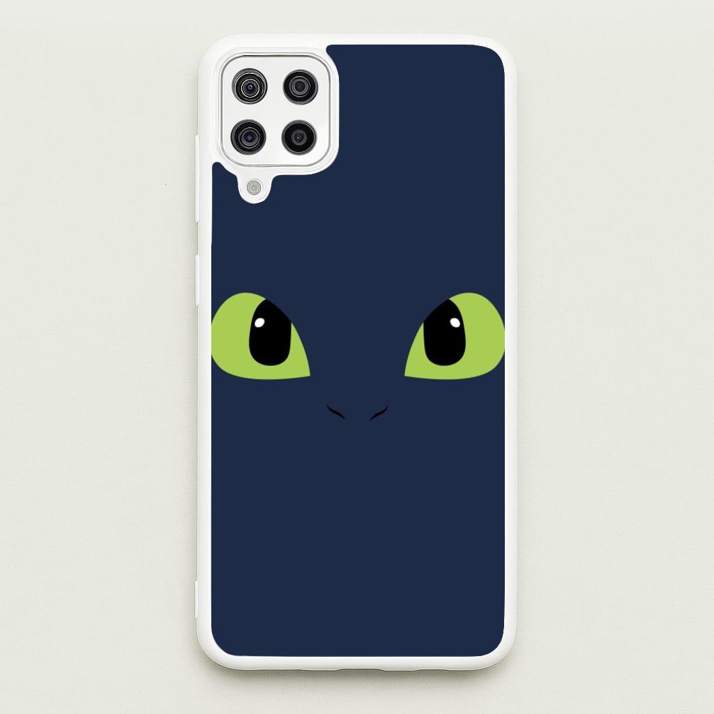 Black Fury Dragon Face - How To Train Your Dragon Phone Case for Galaxy A12