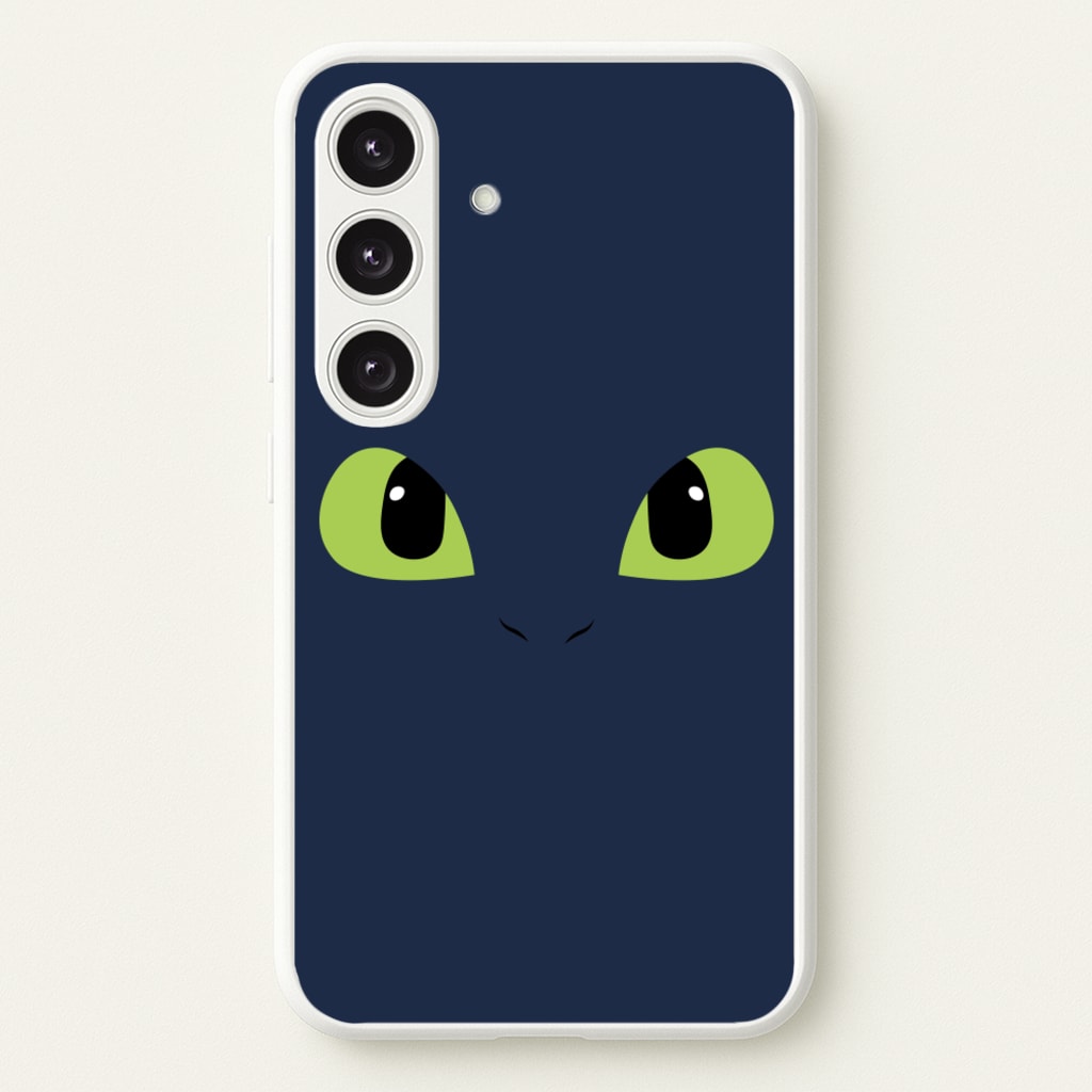 Black Fury Dragon Face - How To Train Your Dragon Phone Case for Galaxy S25 Plus