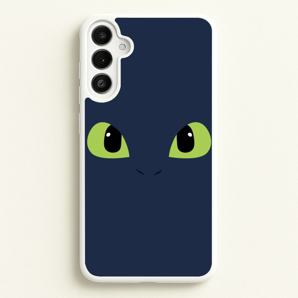Black Fury Dragon Face - How To Train Your Dragon Phone Case for Galaxy A34