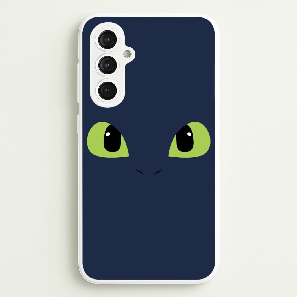 Black Fury Dragon Face - How To Train Your Dragon Phone Case for Galaxy S23FE