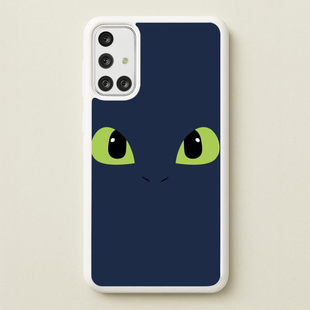 Black Fury Dragon Face - How To Train Your Dragon Phone Case for Galaxy A71