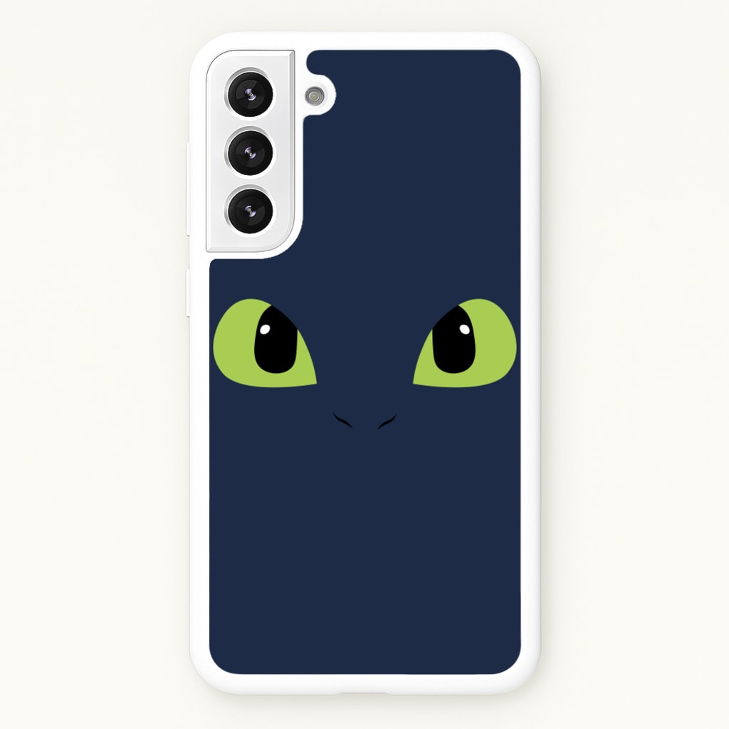 Black Fury Dragon Face - How To Train Your Dragon Phone Case for Galaxy S21FE