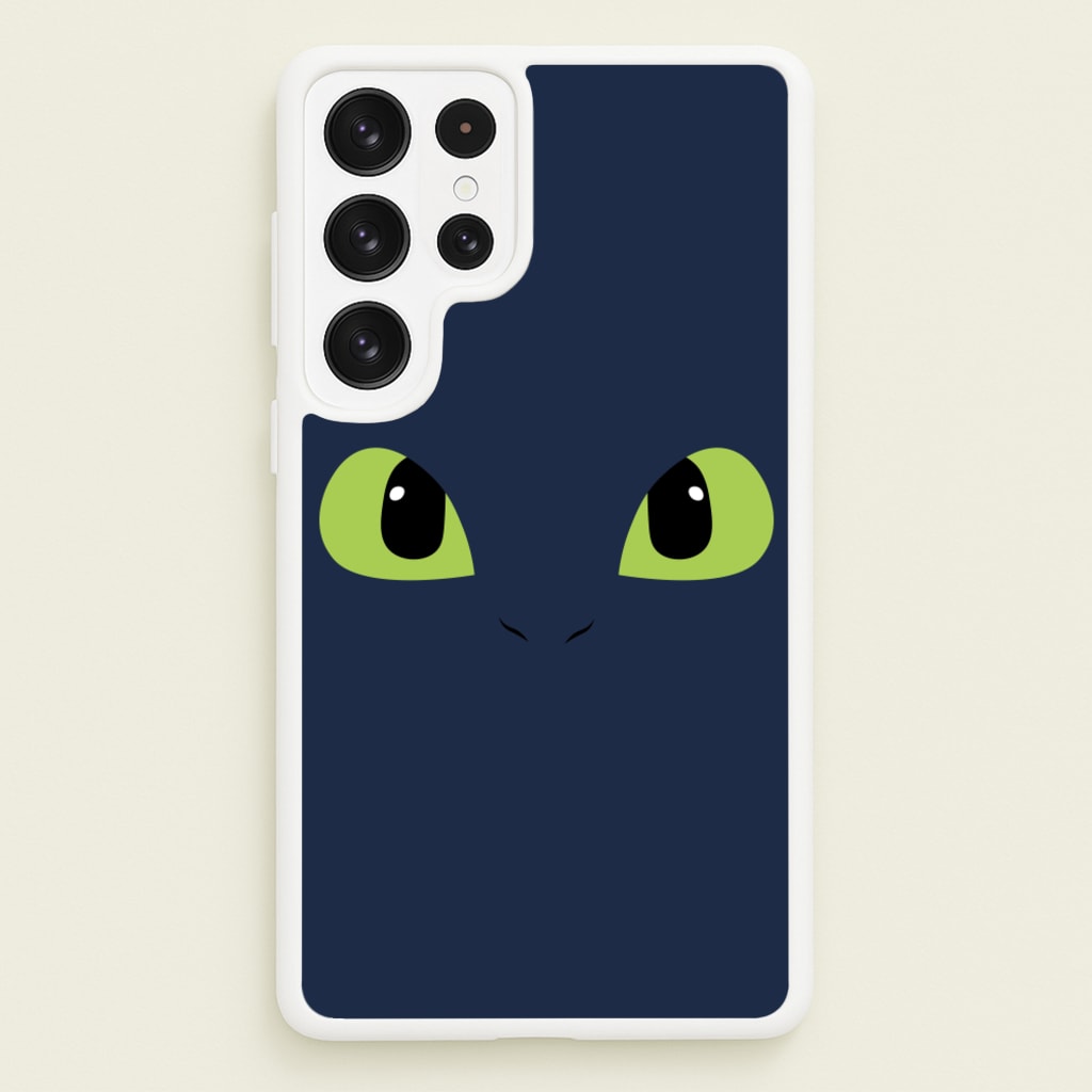 Black Fury Dragon Face - How To Train Your Dragon Phone Case for Galaxy S22 Ultra