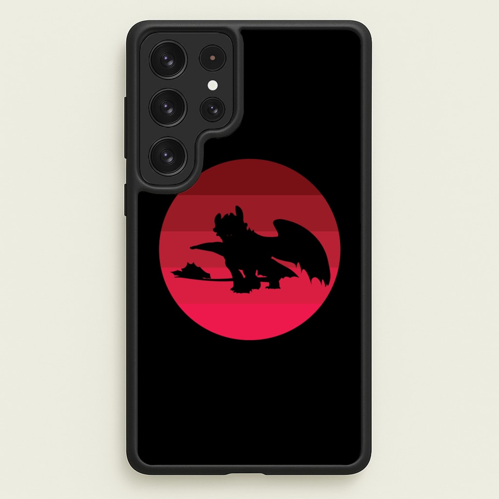 Red Sunset Dragon - How To Train Your Dragon Phone Case for Galaxy S23 Ultra