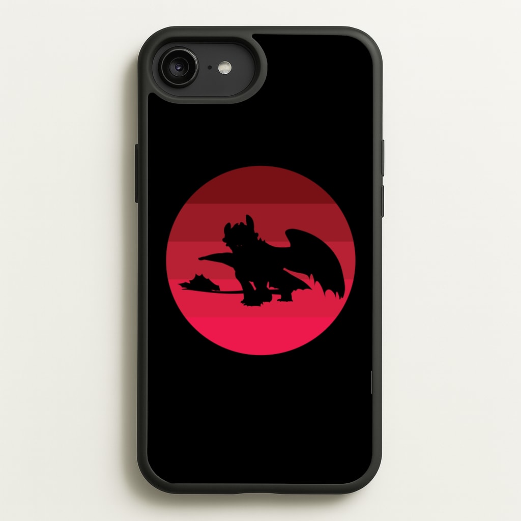 Red Sunset Dragon - How To Train Your Dragon Phone Case for iPhone 6 Plus / 7 Plus / 8 Plus