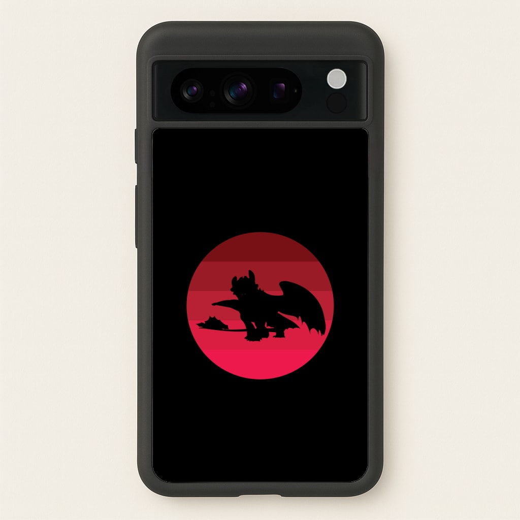 Red Sunset Dragon - How To Train Your Dragon Phone Case for Google Pixel 8 Pro