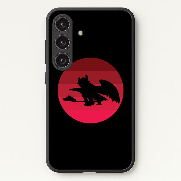 Red Sunset Dragon - How To Train Your Dragon Phone Case for Galaxy S25 Plus