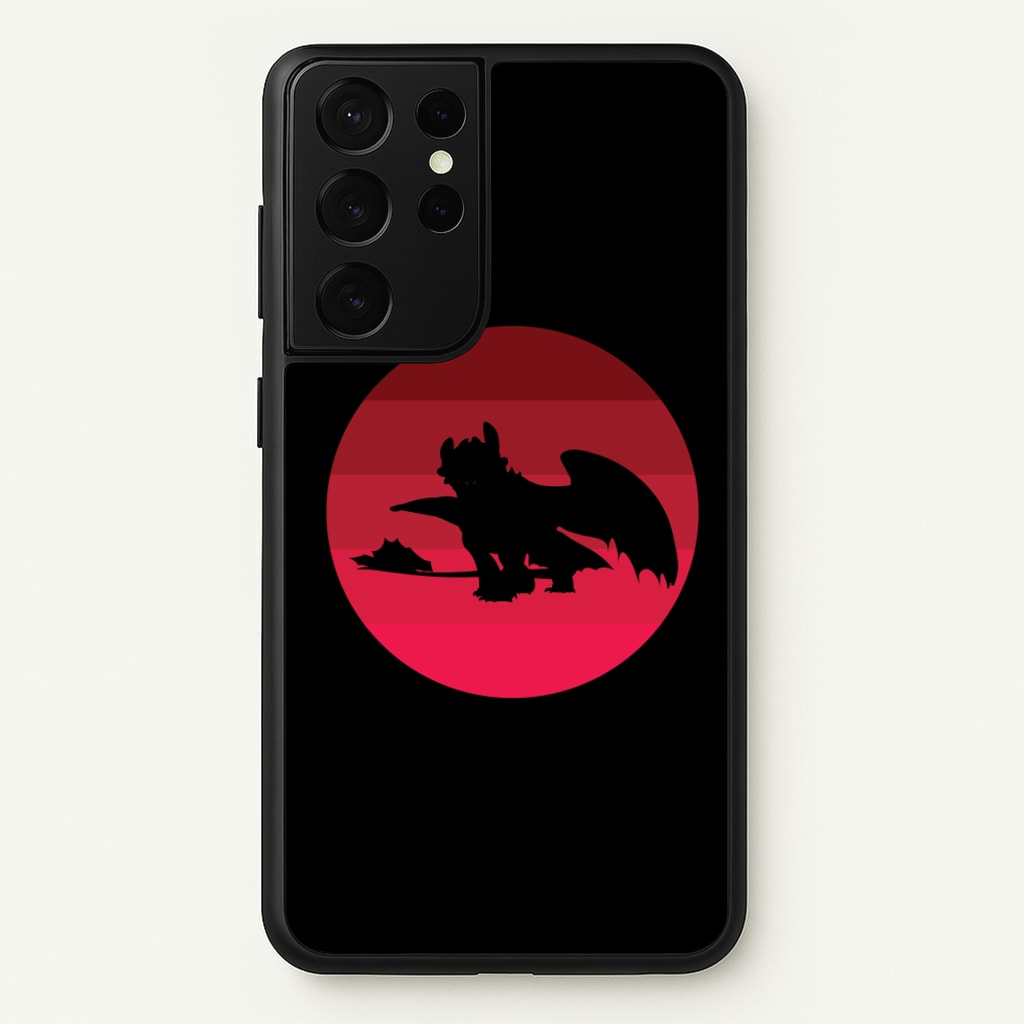 Red Sunset Dragon - How To Train Your Dragon Phone Case for Galaxy S21 Ultra