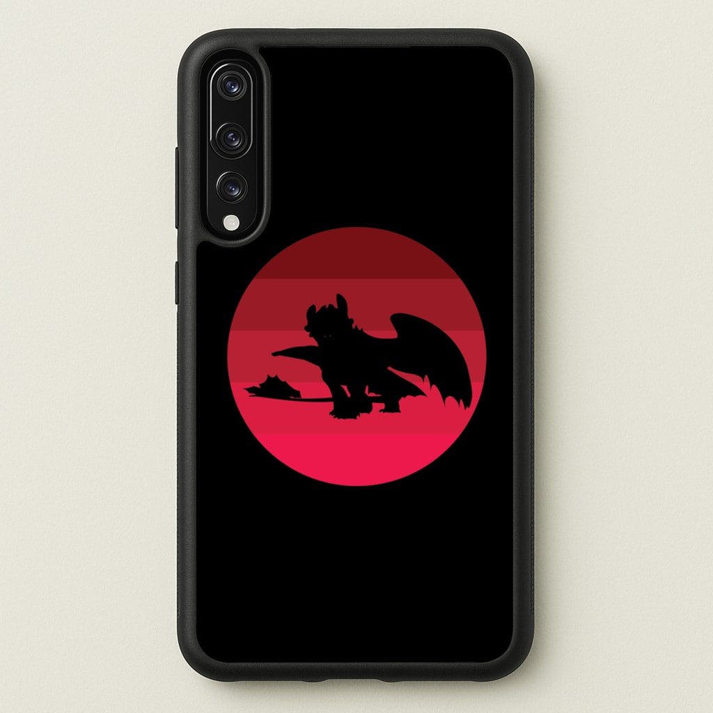 Red Sunset Dragon - How To Train Your Dragon Phone Case for Huawei P20 Pro