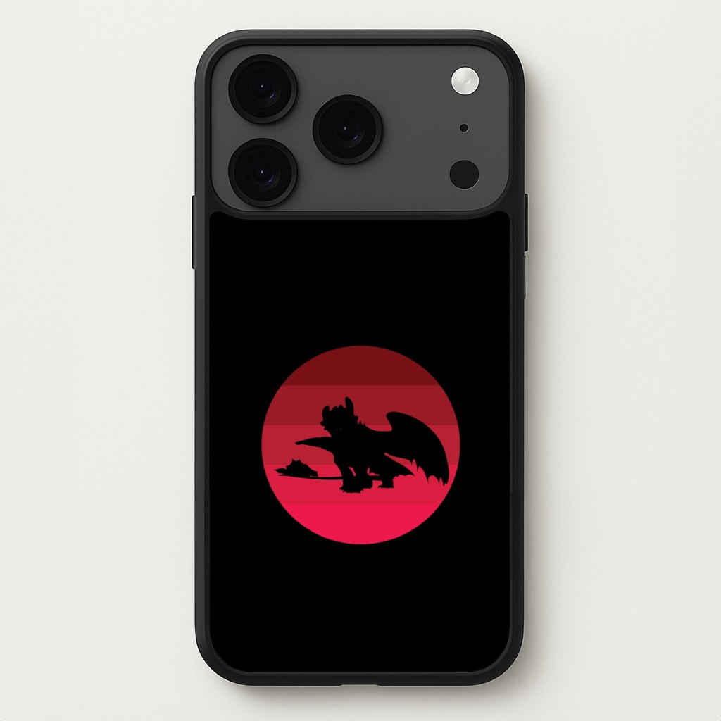 Red Sunset Dragon Phone Case for iPhone 17 Pro