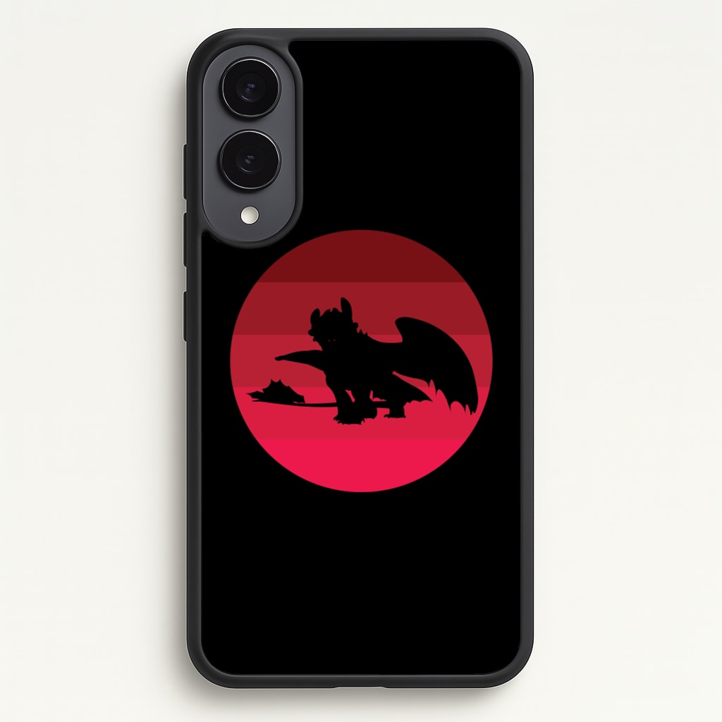Red Sunset Dragon - How To Train Your Dragon Phone Case for Galaxy S25 Edge