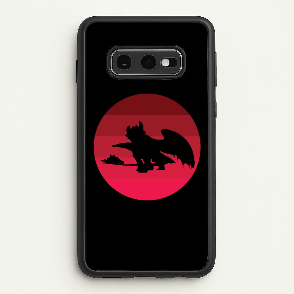 Red Sunset Dragon - How To Train Your Dragon Phone Case for Galaxy S10e