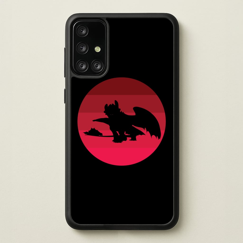 Red Sunset Dragon - How To Train Your Dragon Phone Case for Galaxy A71