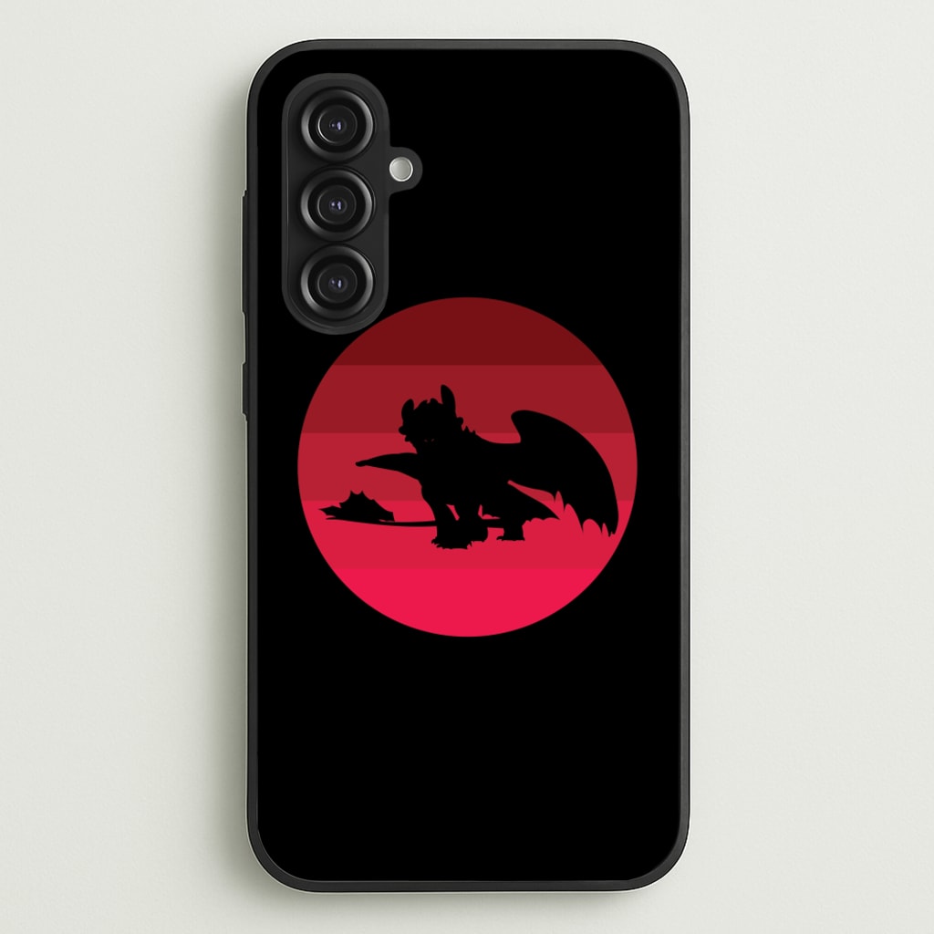 Red Sunset Dragon - How To Train Your Dragon Phone Case for Galaxy S23FE