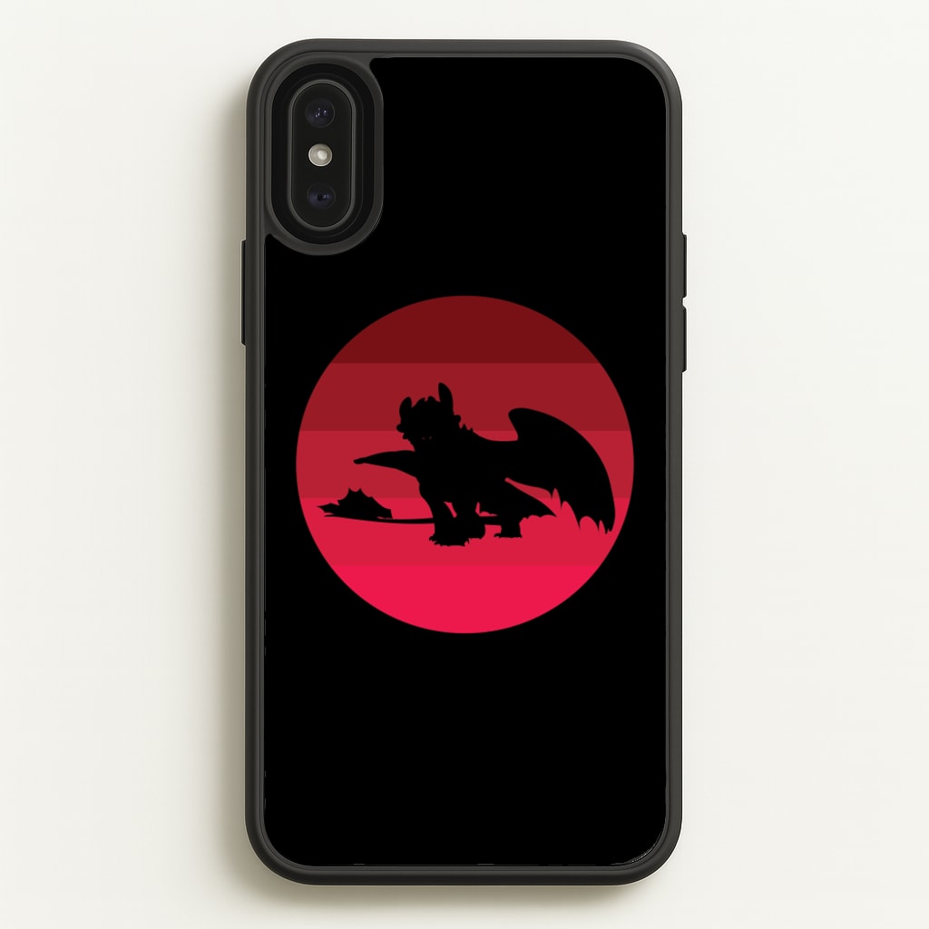 Red Sunset Dragon - How To Train Your Dragon Phone Case for iPhone XS Max