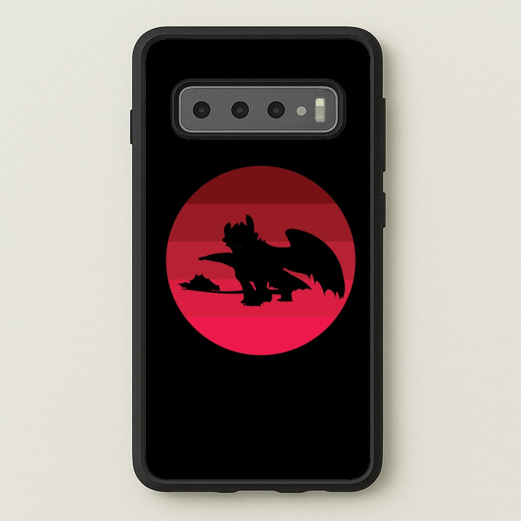 Red Sunset Dragon - How To Train Your Dragon Phone Case for Galaxy S10 Plus