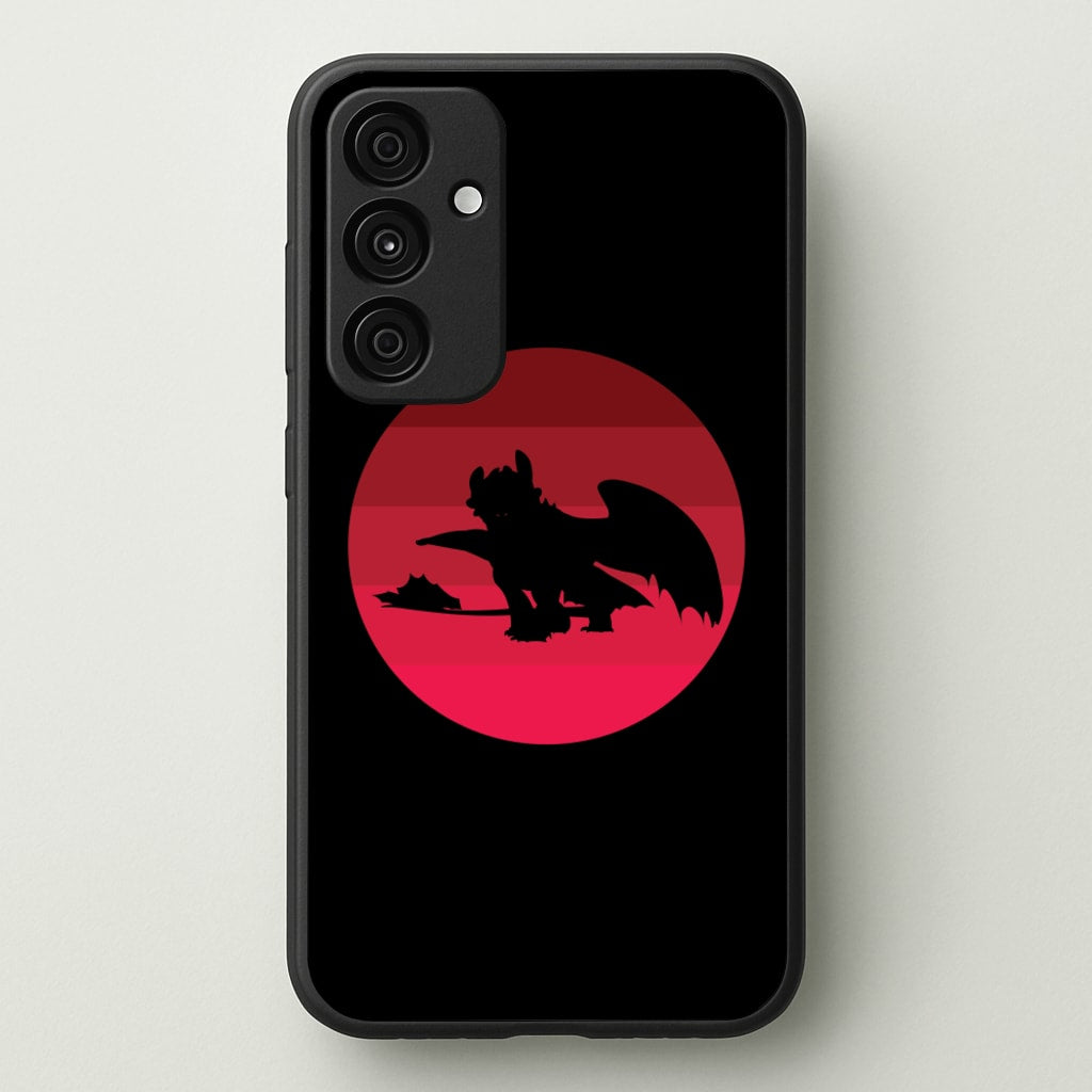 Red Sunset Dragon - How To Train Your Dragon Phone Case for Galaxy A55