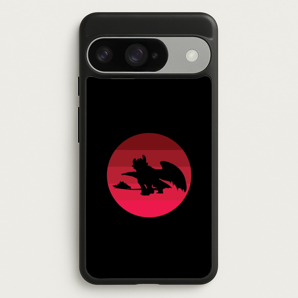 Red Sunset Dragon Phone Case for Google Pixel 10 / 10 Pro