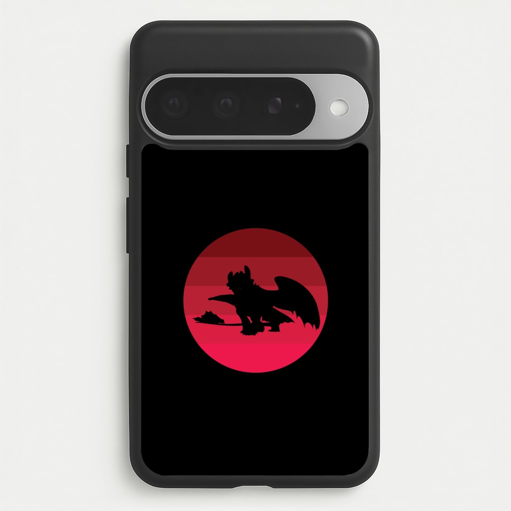 Red Sunset Dragon Phone Case for Google Pixel 10 Pro XL