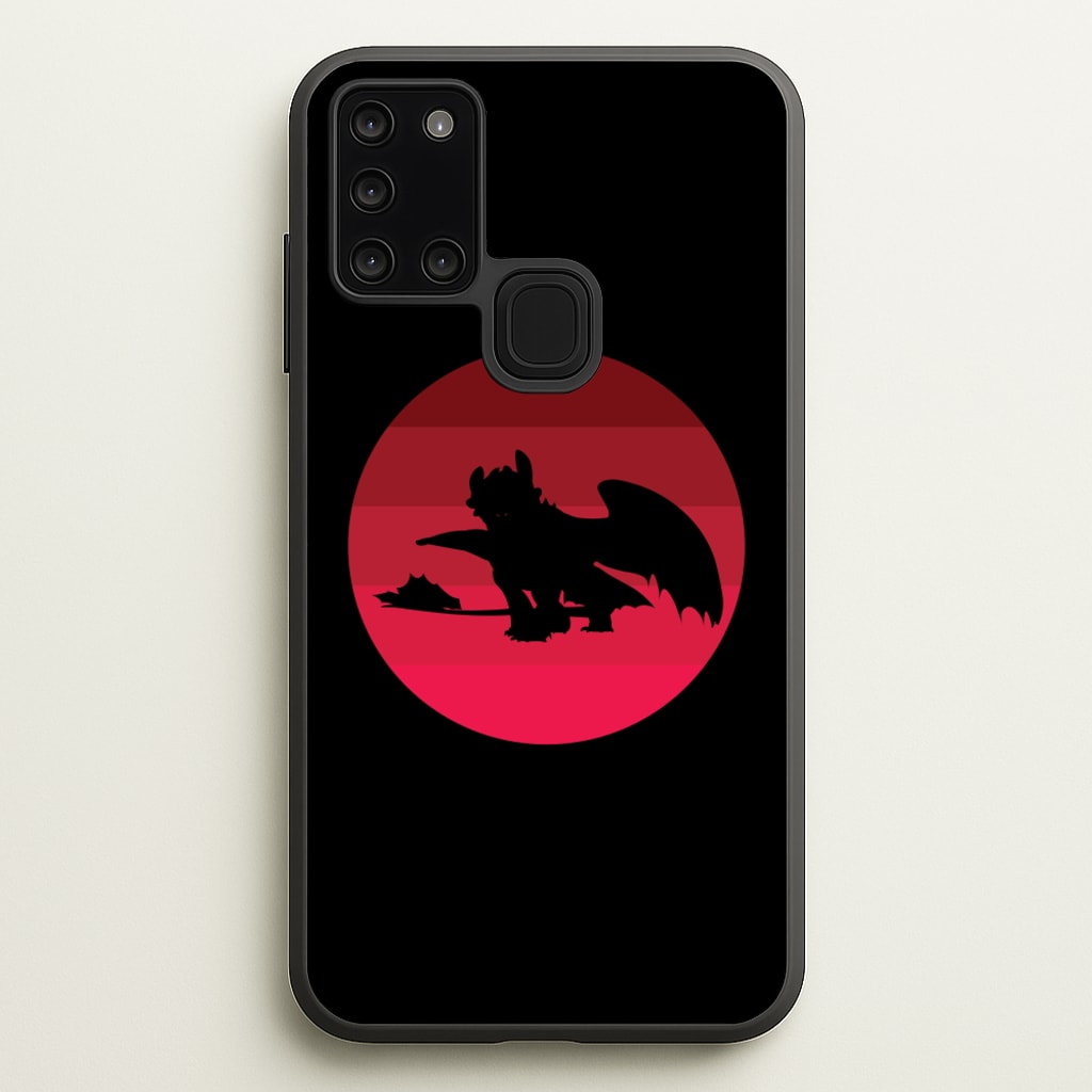 Red Sunset Dragon - How To Train Your Dragon Phone Case for Galaxy A21s
