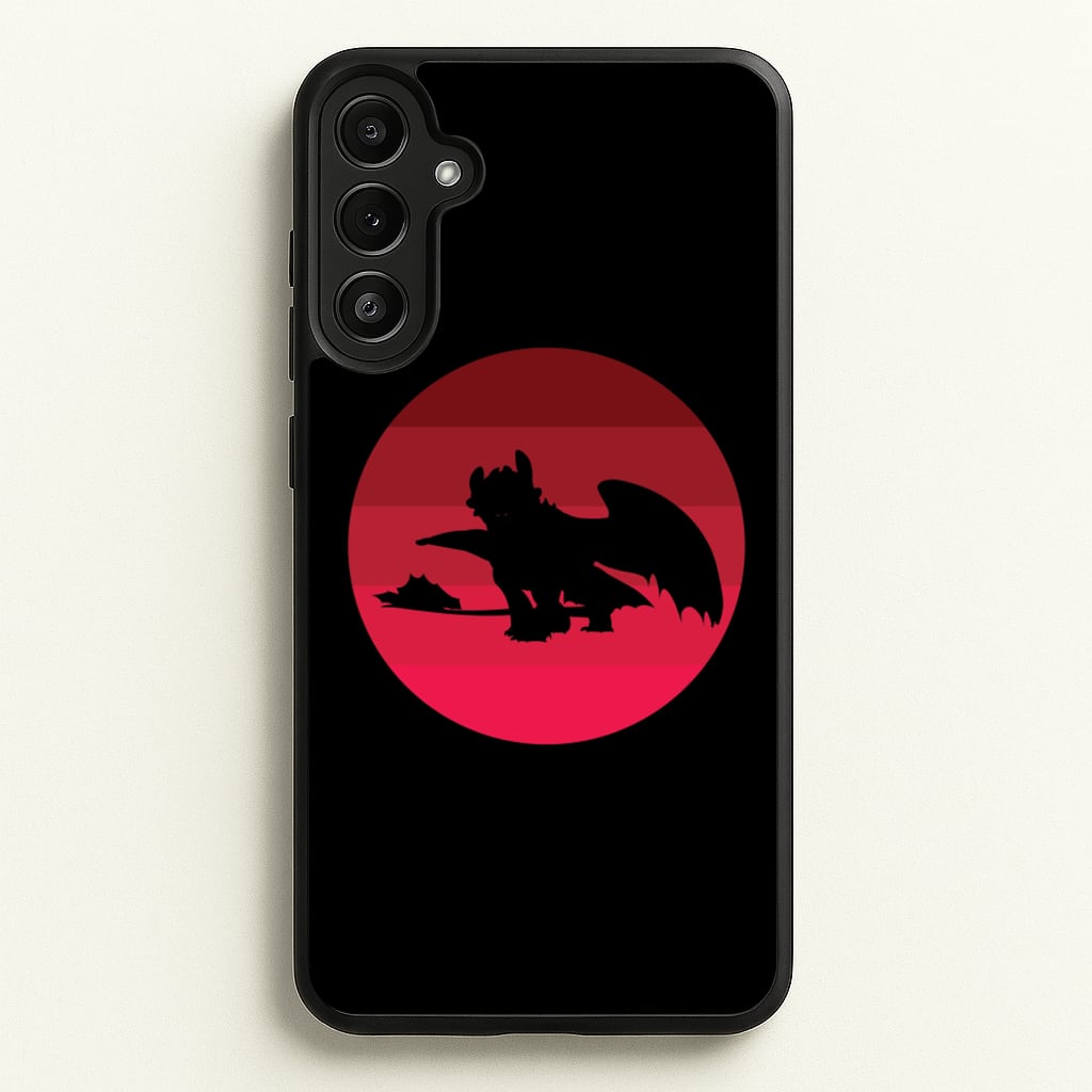 Red Sunset Dragon - How To Train Your Dragon Phone Case for Galaxy A34