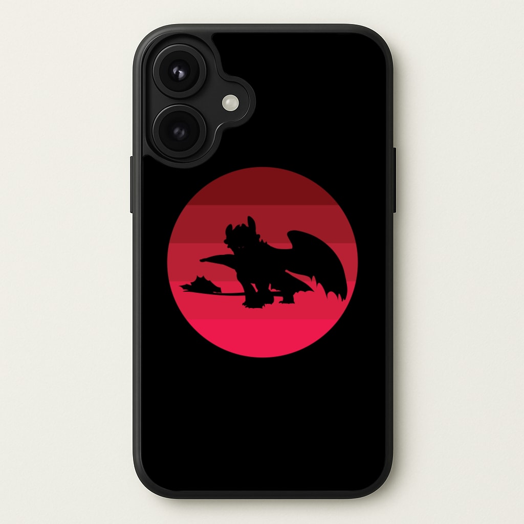 Red Sunset Dragon Phone Case for iPhone 17