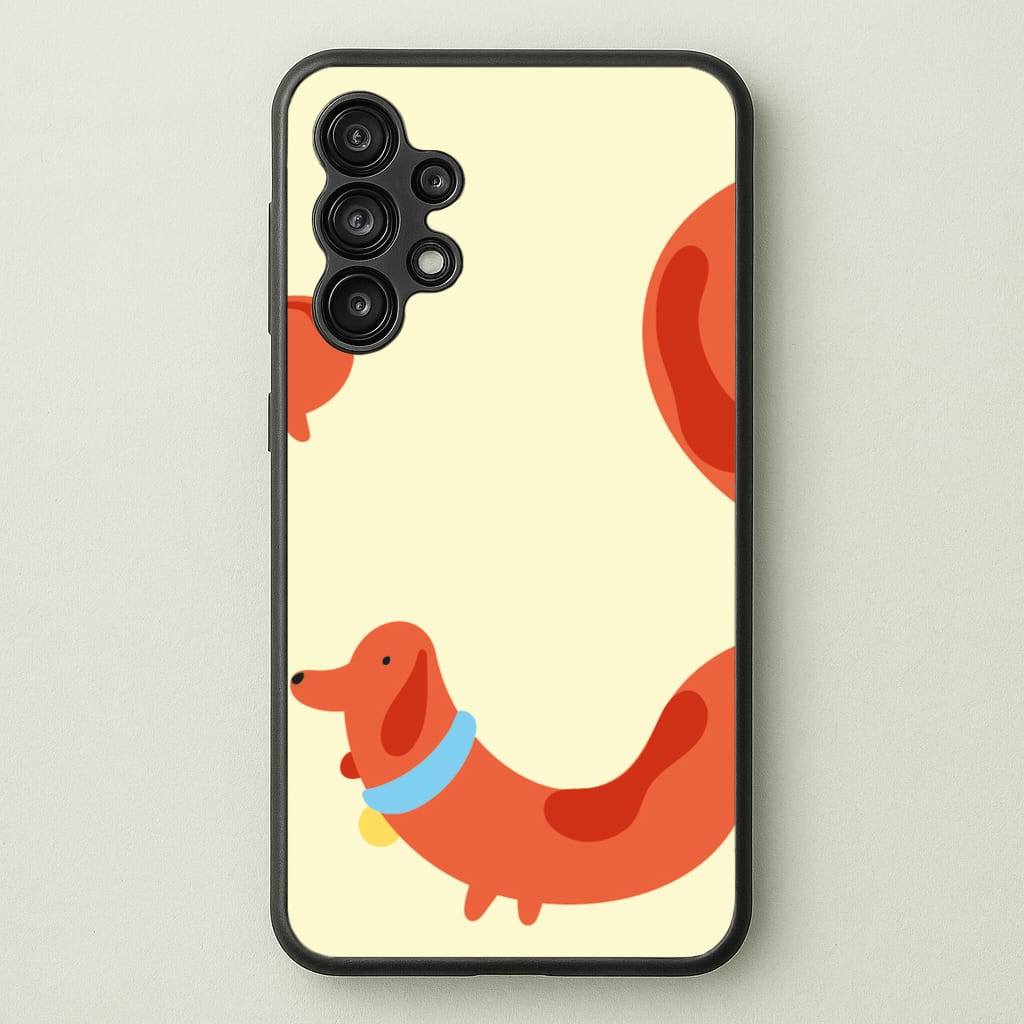 Sausage dog wrapped round - Dachshunds - Dachshunds Phone Case for Galaxy A13