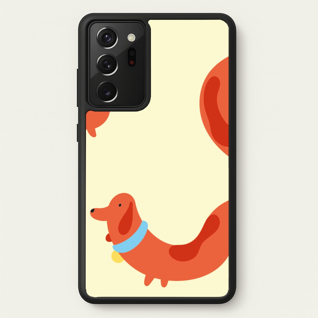 Sausage dog wrapped round - Dachshunds - Dachshunds Phone Case for Galaxy Note 20 Ultra