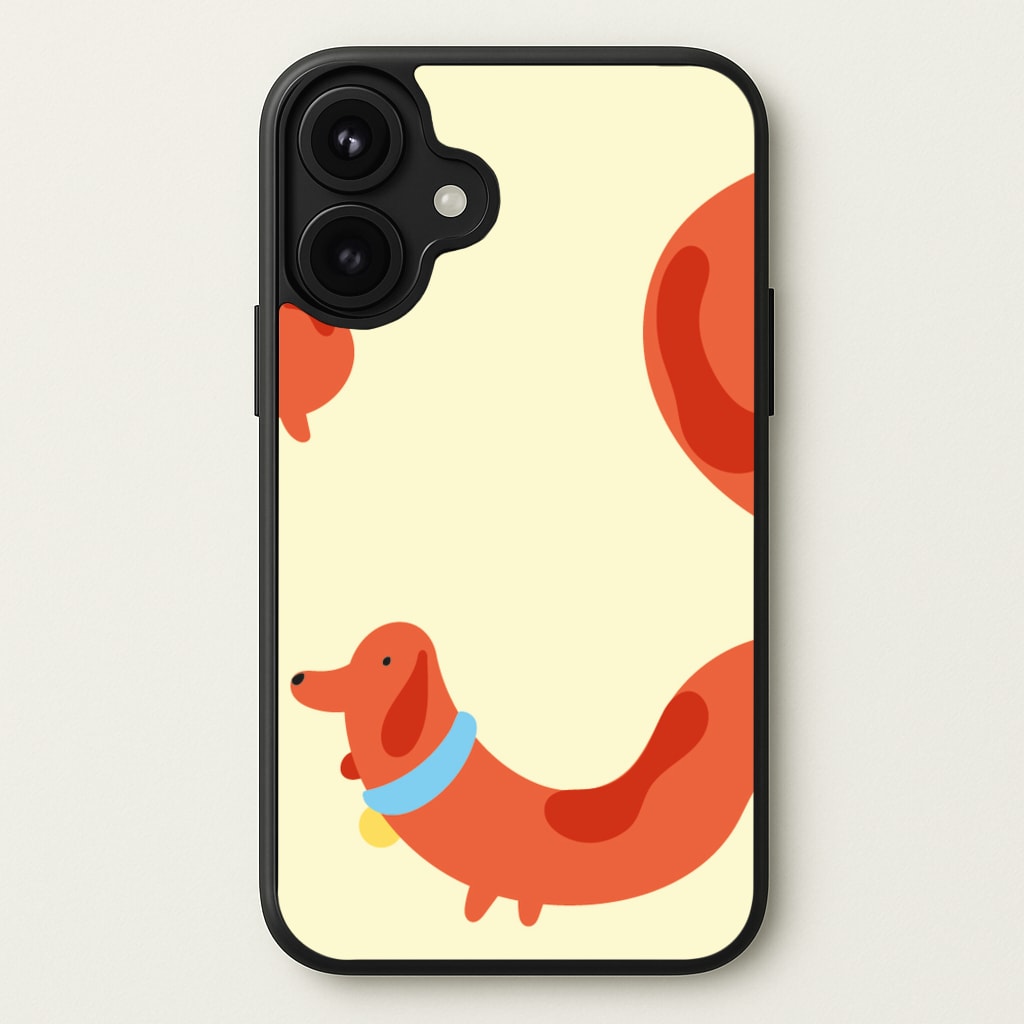 Sausage dog wrapped round - Dachshunds Phone Case for iPhone 17