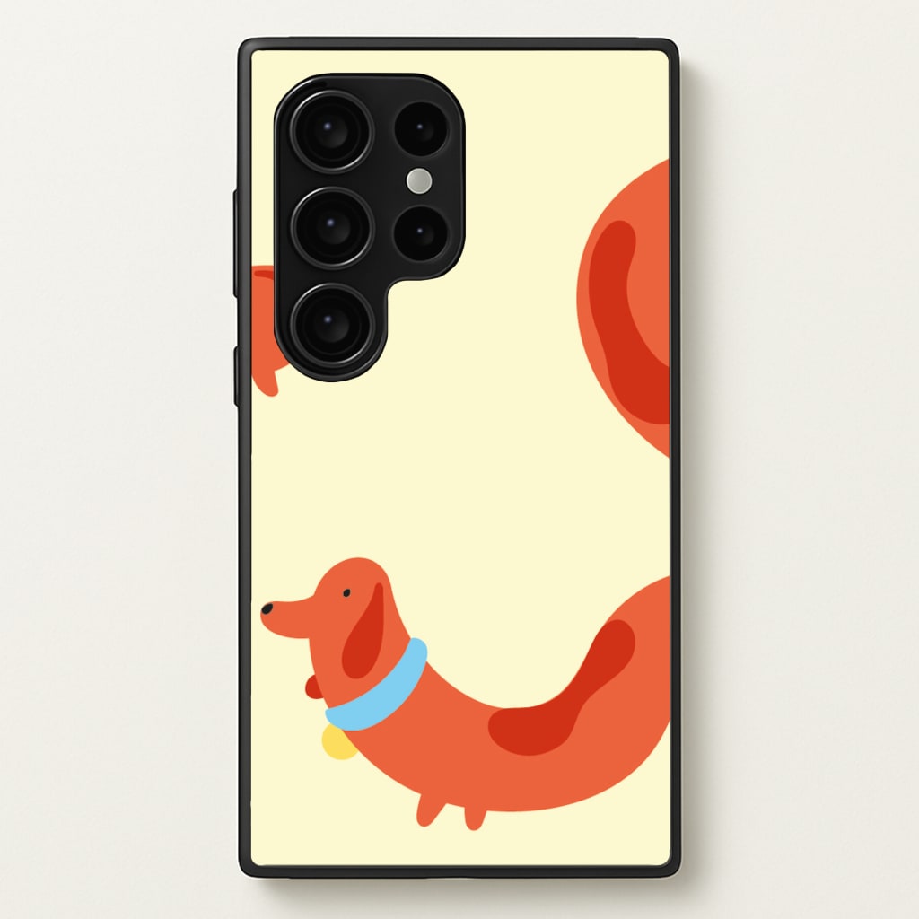 Sausage dog wrapped round - Dachshunds - Dachshunds Phone Case for Galaxy S24 Ultra