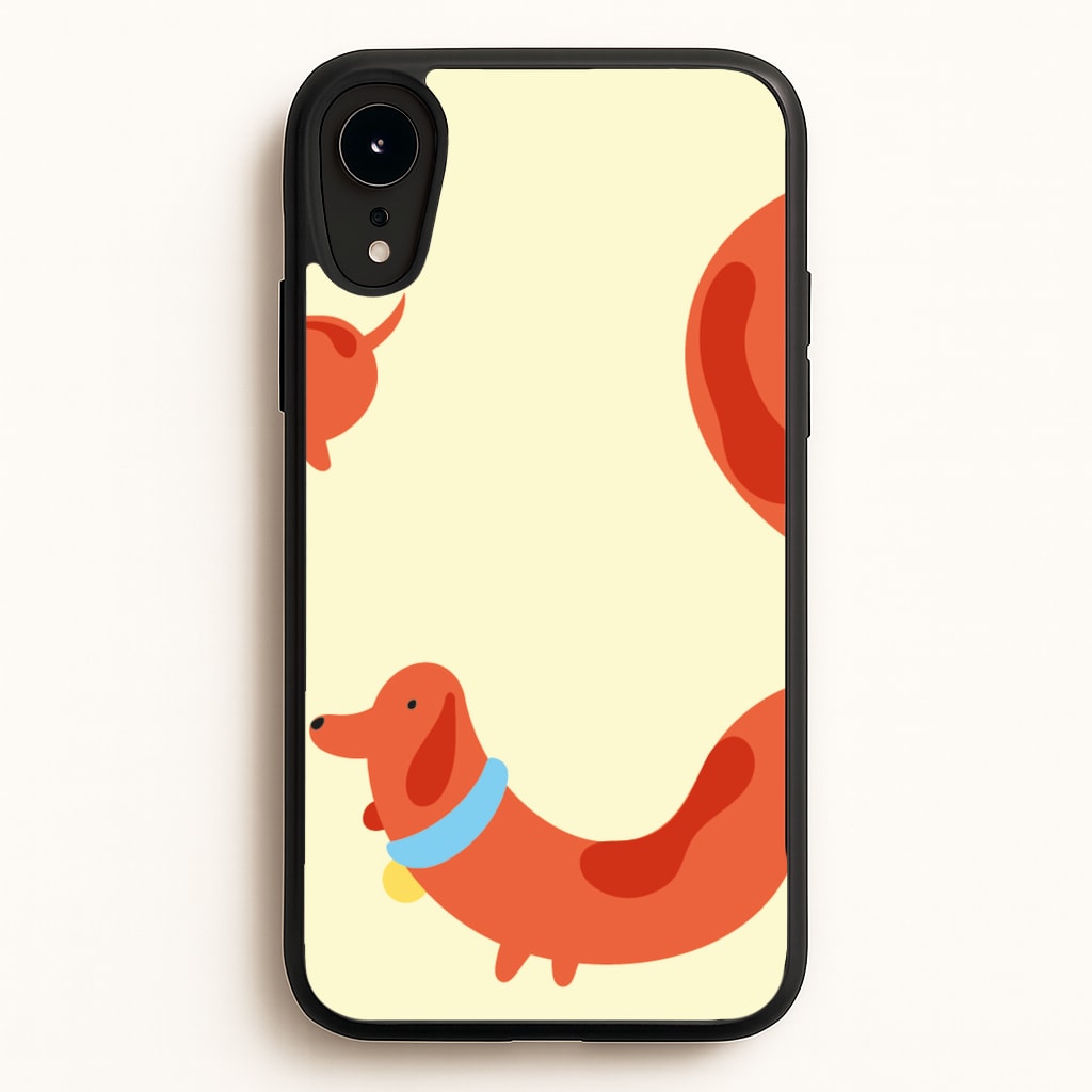Sausage dog wrapped round - Dachshunds - Dachshunds Phone Case for iPhone XR