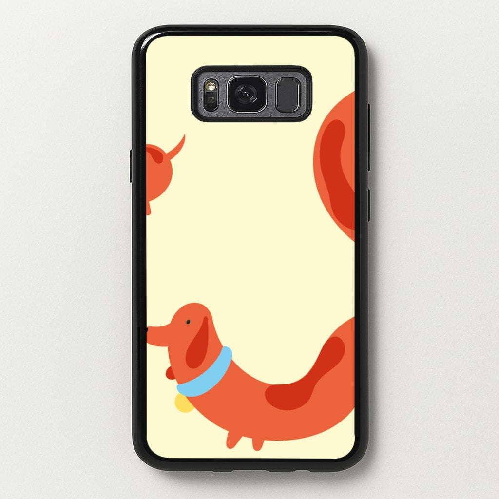 Sausage dog wrapped round - Dachshunds - Dachshunds Phone Case for Galaxy S8 Plus