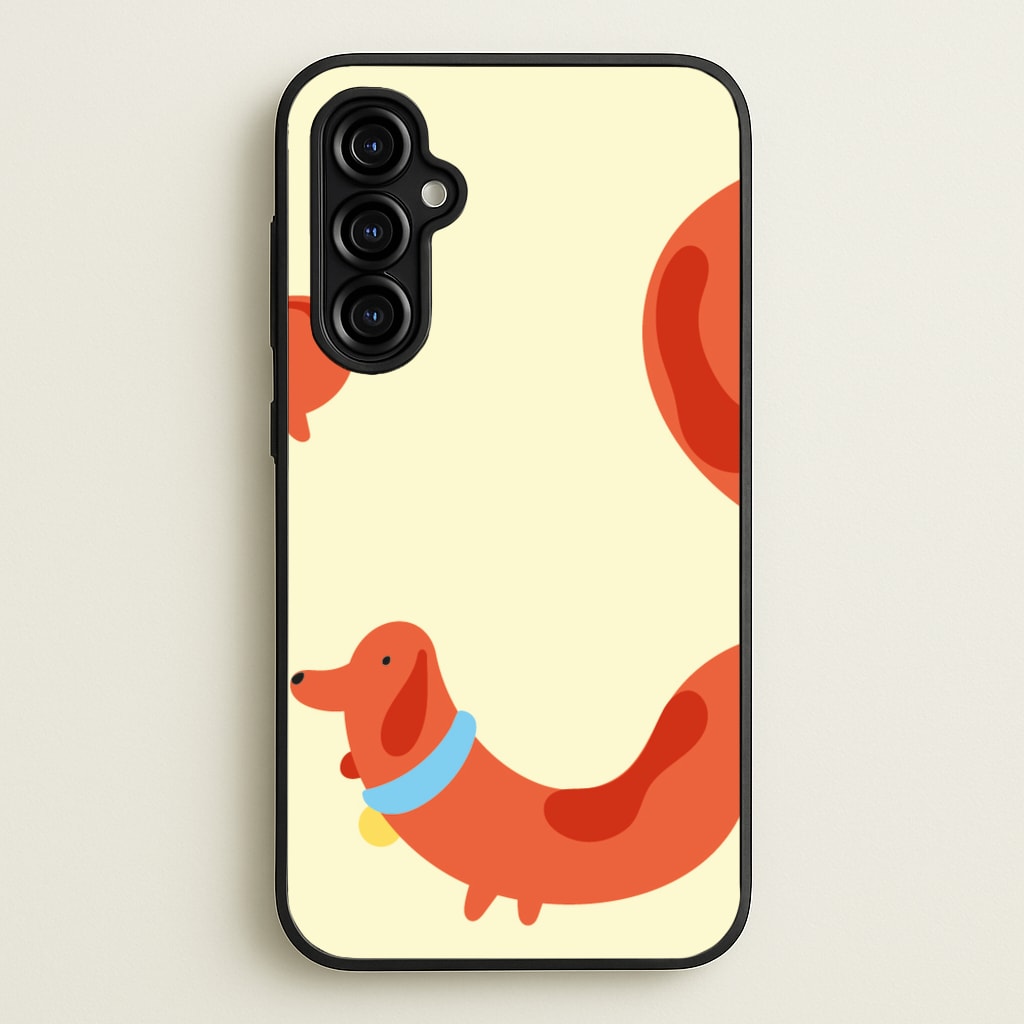 Sausage dog wrapped round - Dachshunds - Dachshunds Phone Case for Galaxy A54