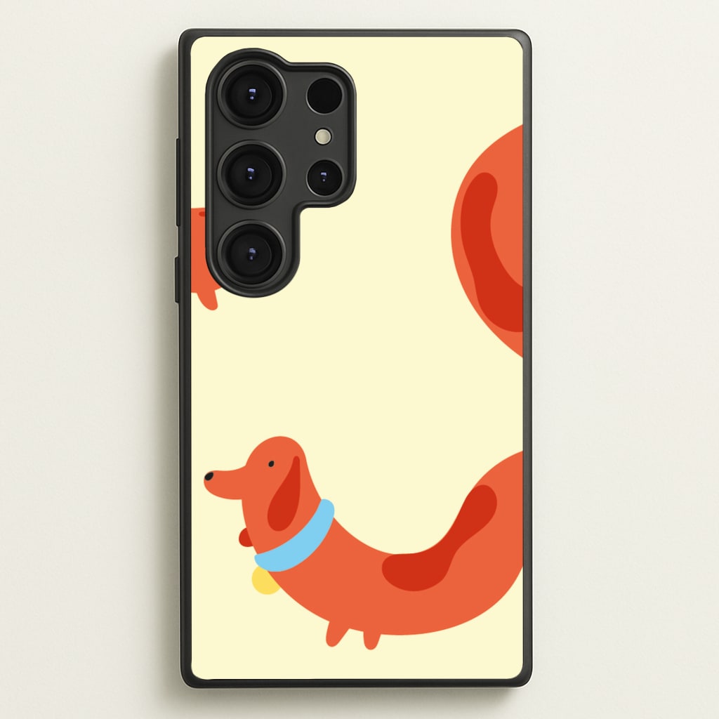 Sausage dog wrapped round - Dachshunds - Dachshunds Phone Case for Galaxy S25 Ultra