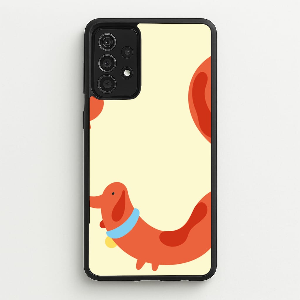 Sausage dog wrapped round - Dachshunds - Dachshunds Phone Case for Galaxy A52 / A52s