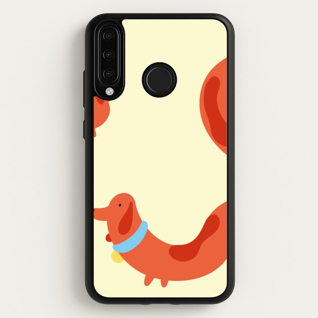 Sausage dog wrapped round - Dachshunds - Dachshunds Phone Case for Huawei P30 Lite