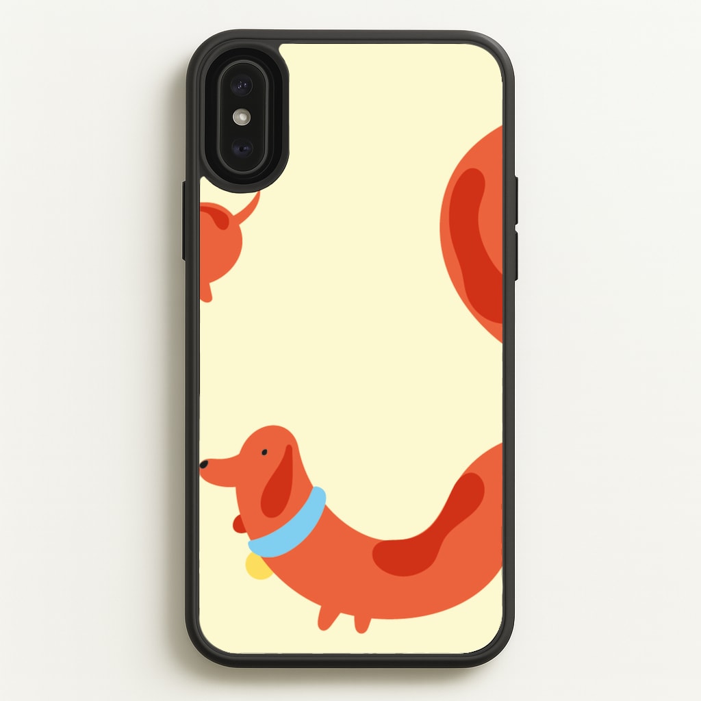 Sausage dog wrapped round - Dachshunds - Dachshunds Phone Case for iPhone XS Max