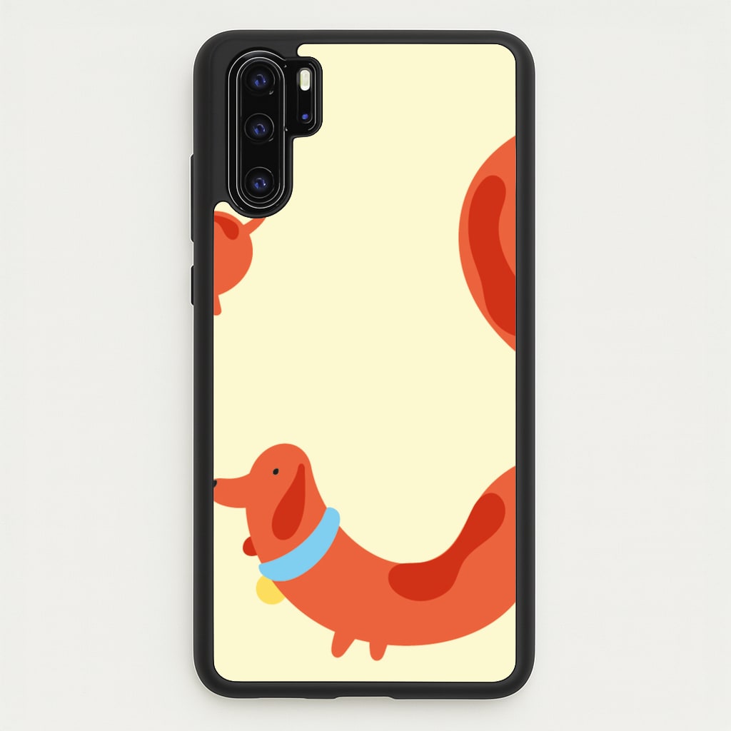 Sausage dog wrapped round - Dachshunds - Dachshunds Phone Case for Huawei P30 Pro