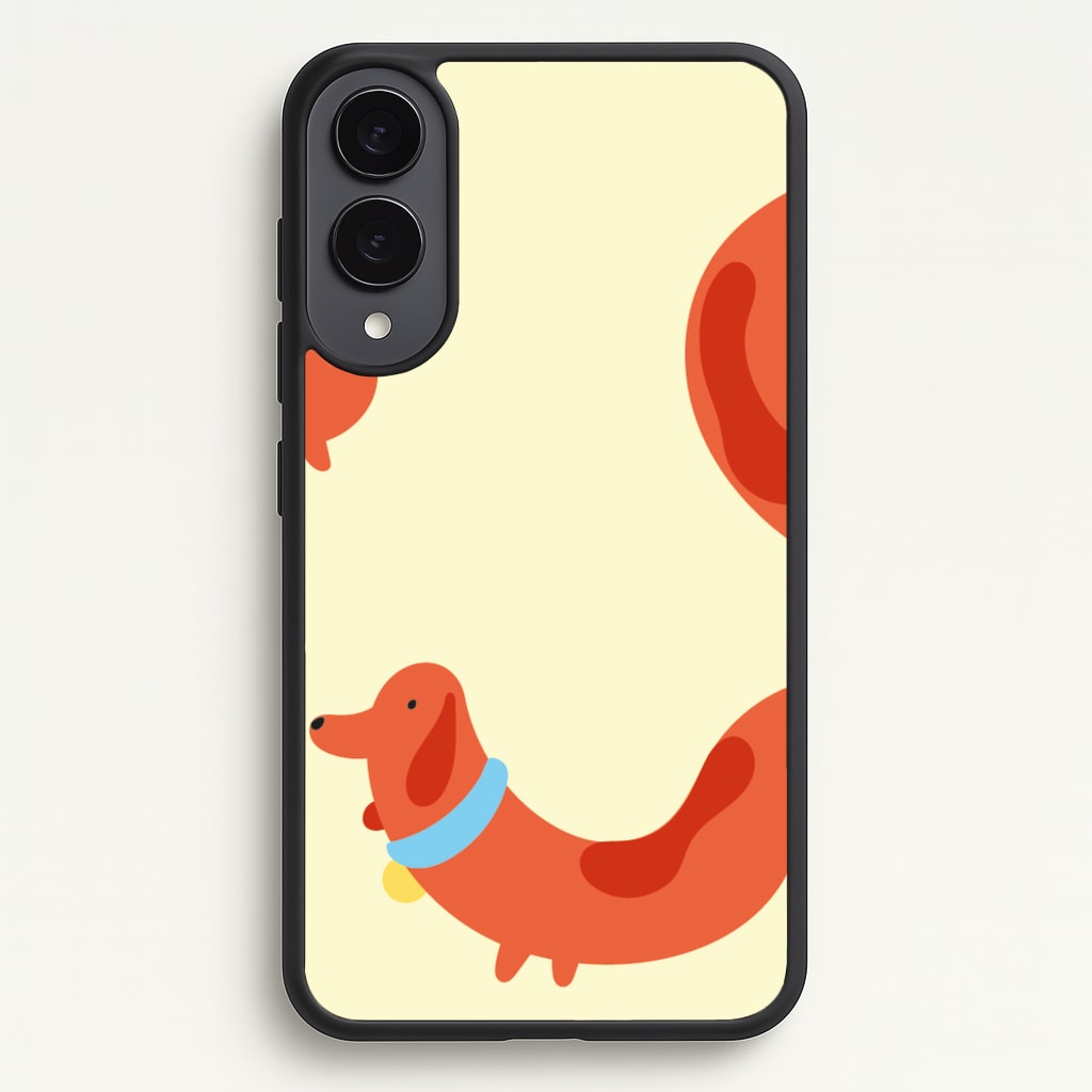Sausage dog wrapped round - Dachshunds - Dachshunds Phone Case for Galaxy S25 Edge