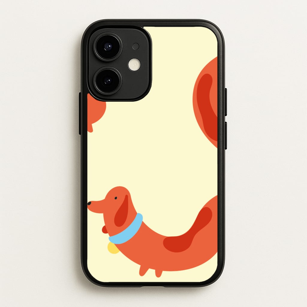 Sausage dog wrapped round - Dachshunds - Dachshunds Phone Case for iPhone 12 Mini